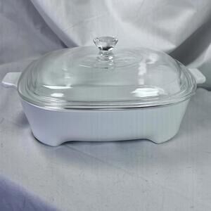 Vintage Corning Ware Micro Mate Browing Casserole With Pyrex Lid 8" inch